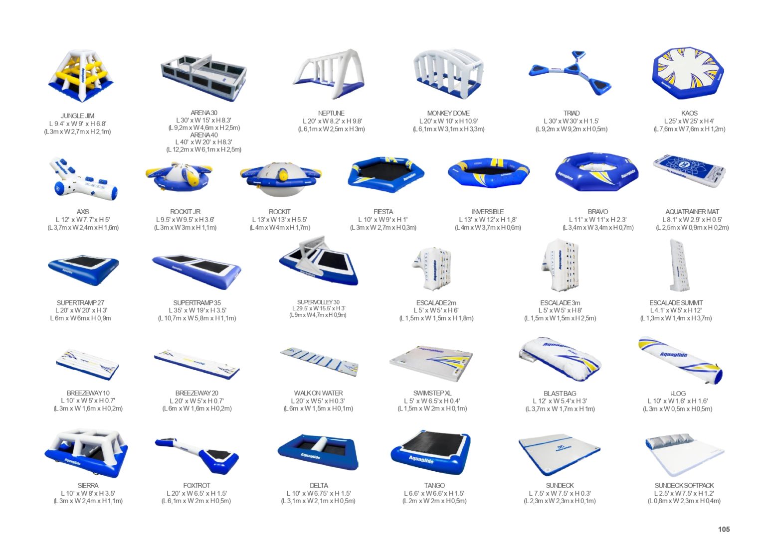 Overview Aquaglide 3 Boaz
